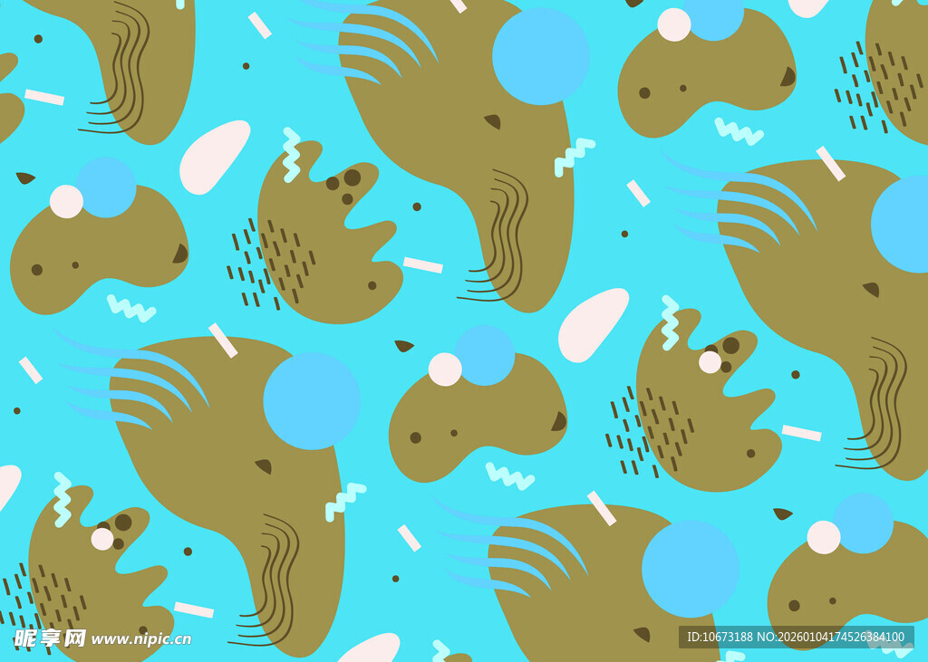 卡通风格恐龙图案背景