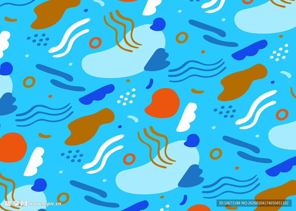 海洋垃圾图案背景设计