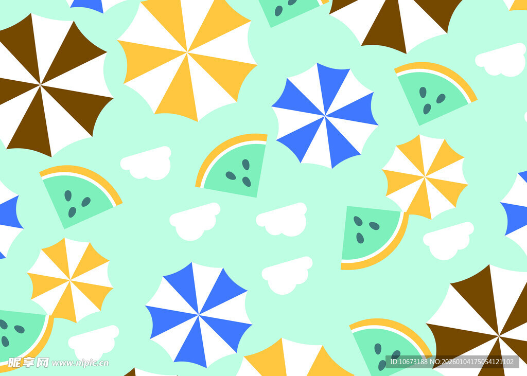 夏日清凉图案背景