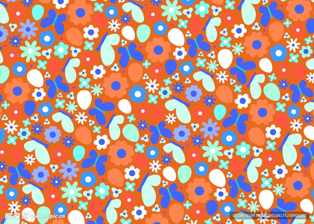 多彩花卉图案背景