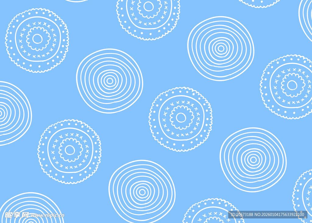 蓝色圆圈图案背景纹理