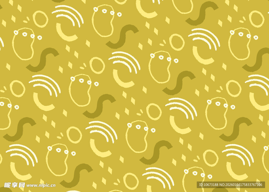 黄色几何图案无缝背景