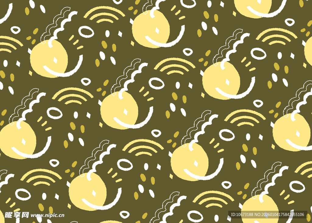 黄色葫芦图案的复古风背景