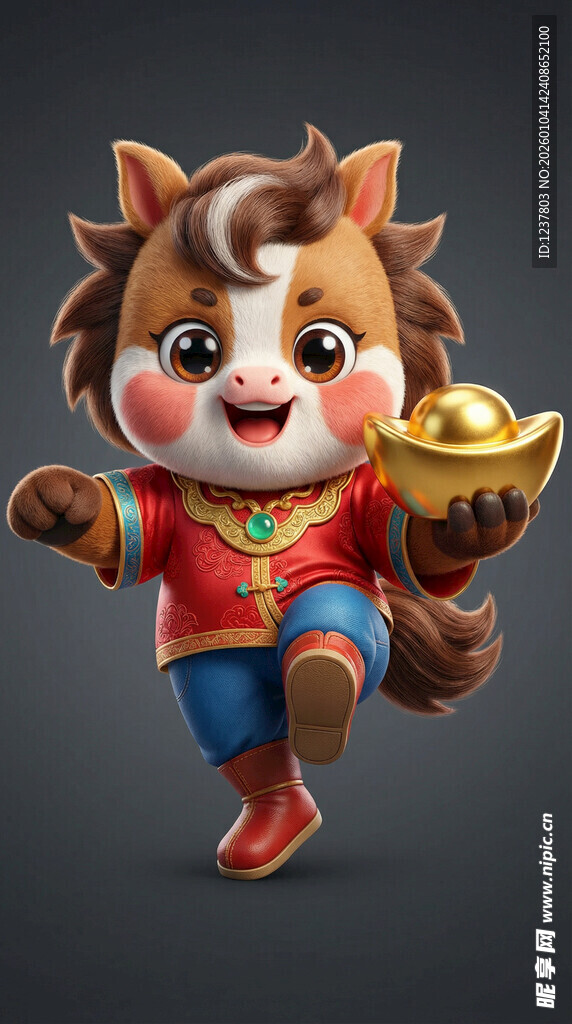 Q 版卡通小马形象