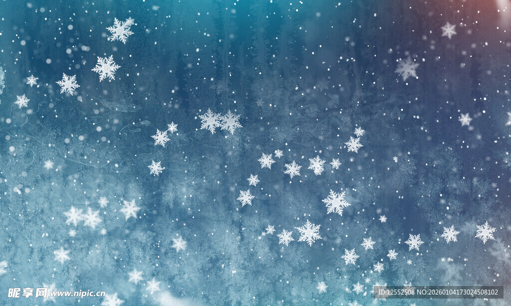 梦幻雪花背景图