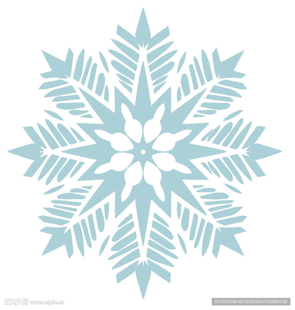 浅蓝色雪花图案