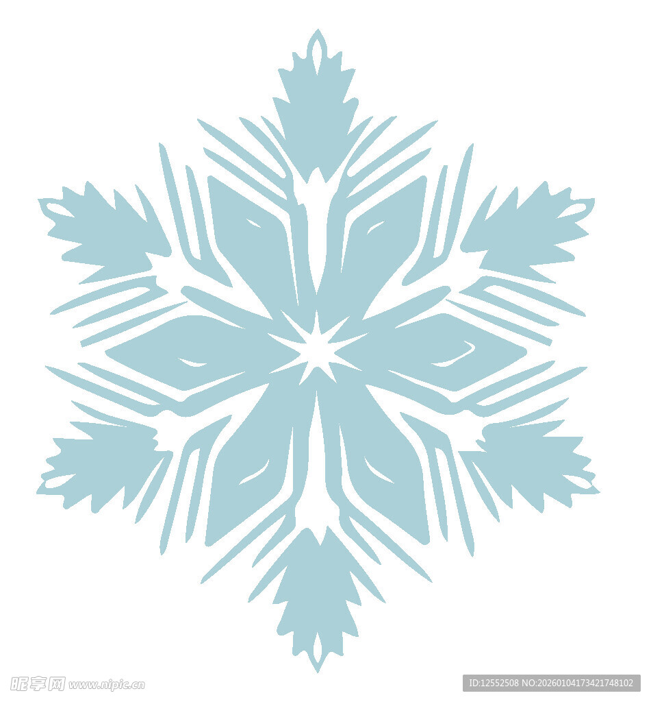 浅蓝色精致雪花图案