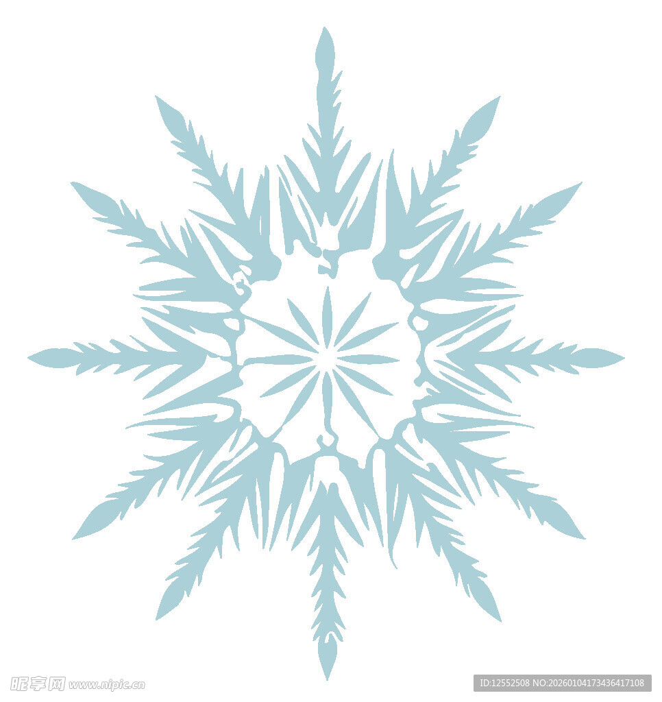 浅蓝色雪花图案