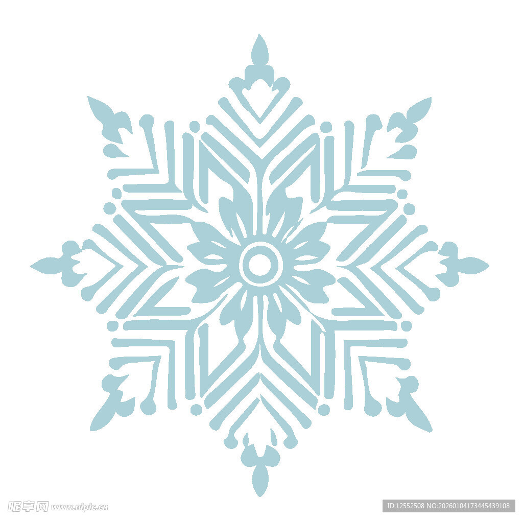 浅蓝色精致雪花图案