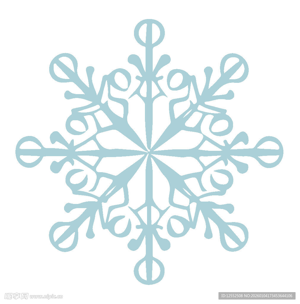 精致浅蓝色雪花图案