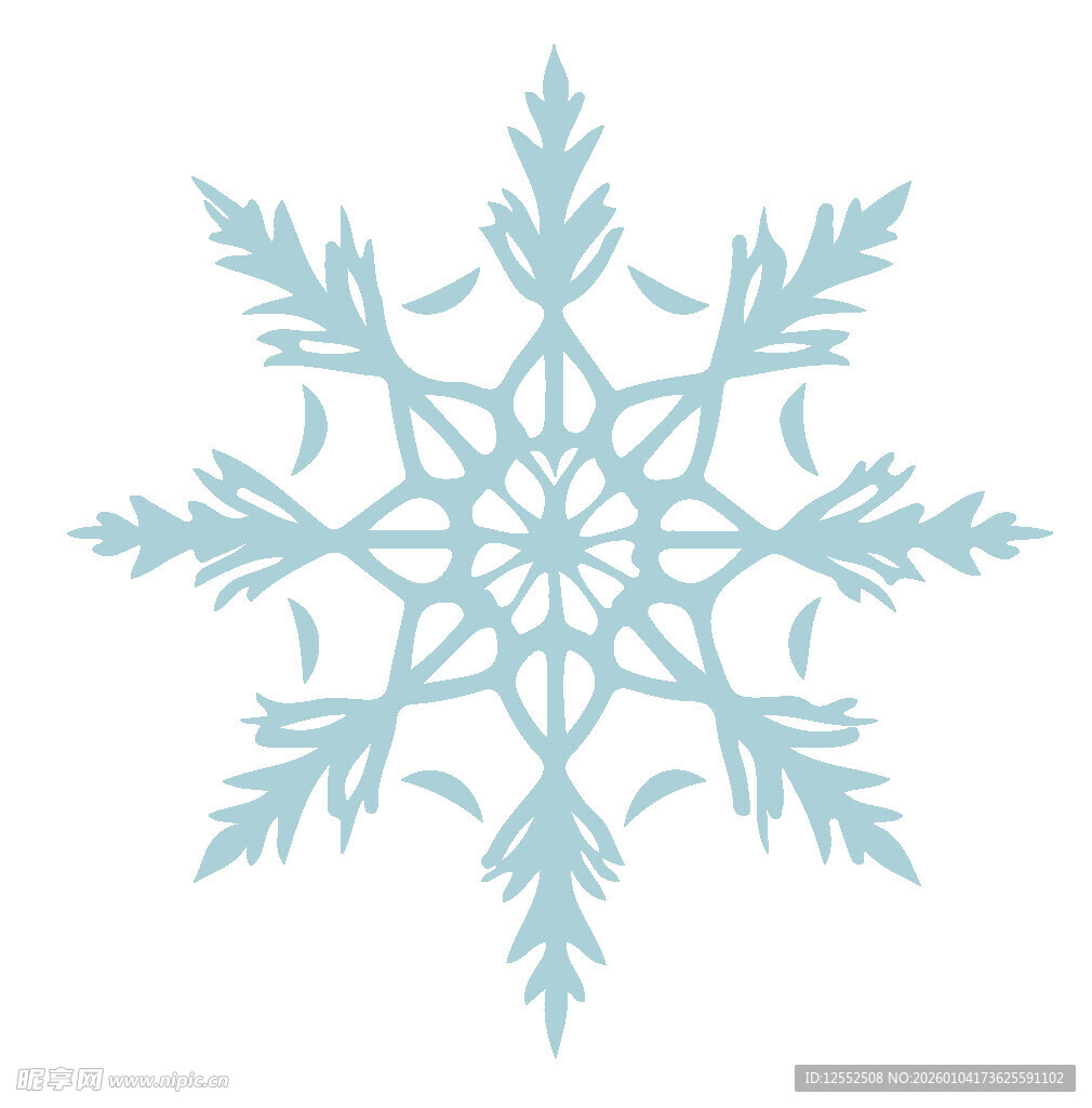 浅蓝色精致雪花图案