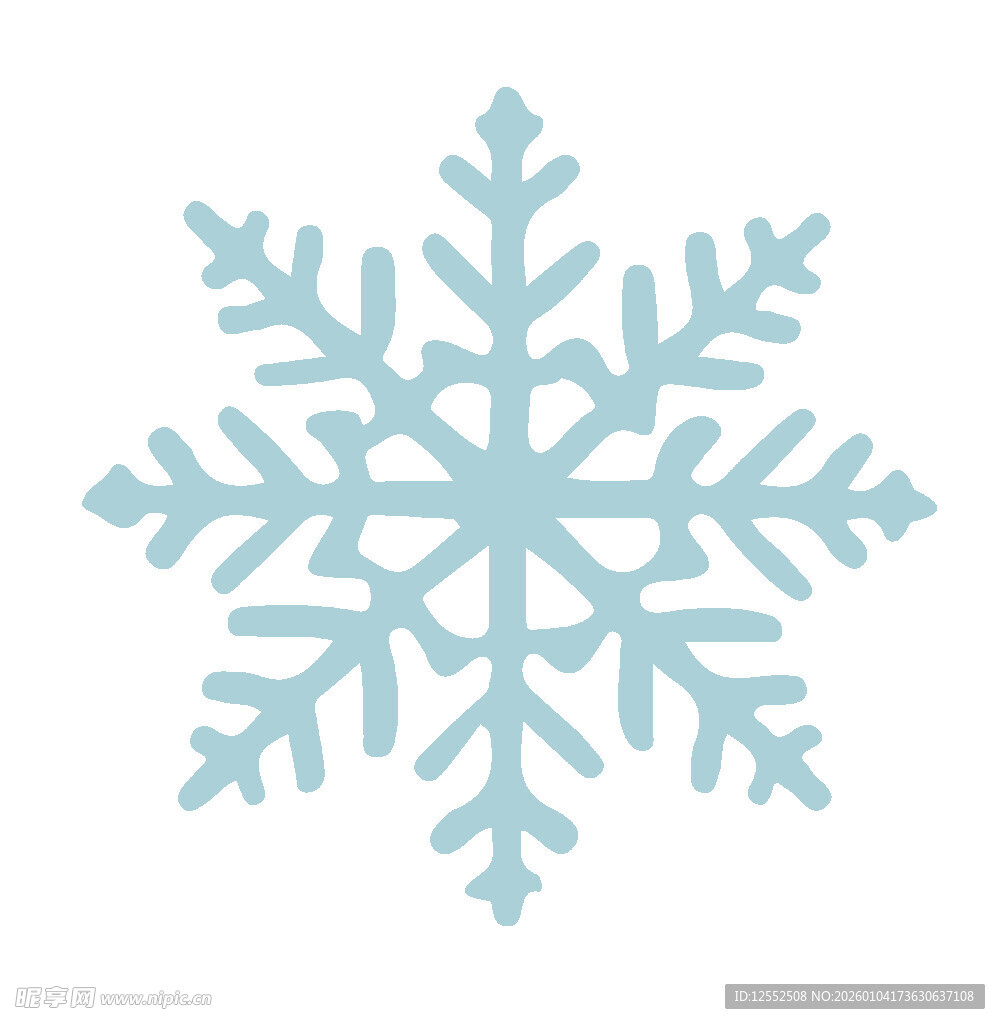 浅蓝色雪花图案
