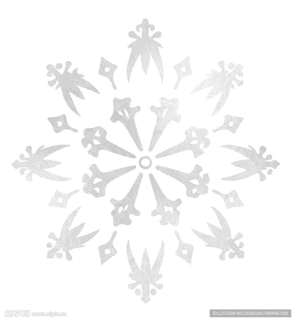 精致白色雪花图案设计