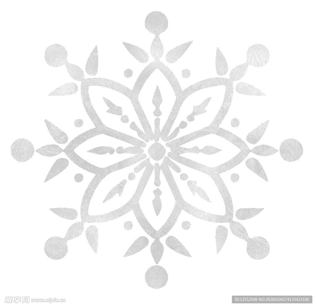 精致雪花图案设计元素