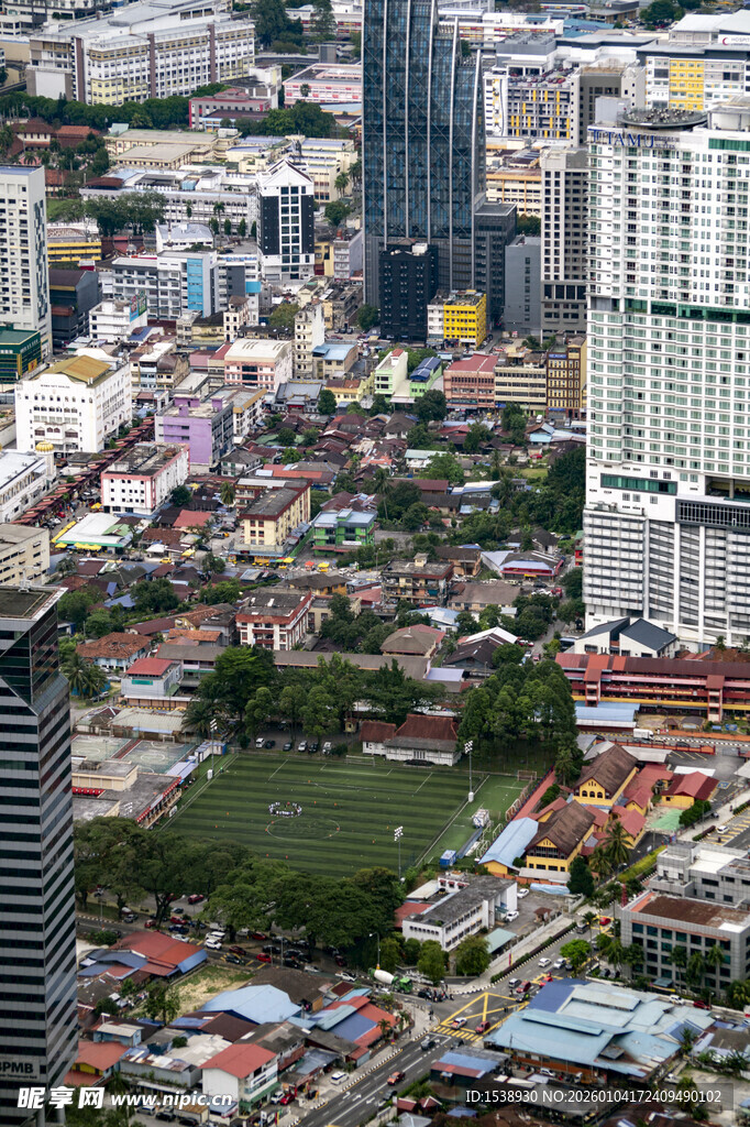 俯瞰繁华都市景观吉隆坡