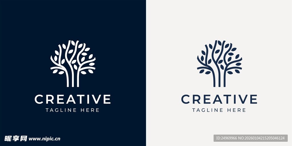 创意树形标志设计