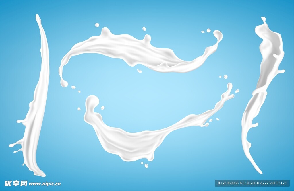 牛奶飞溅动态效果展示