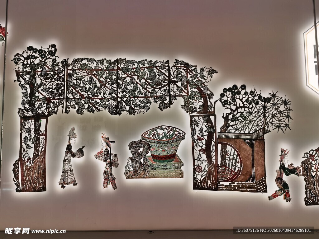 中式皮影艺术作品