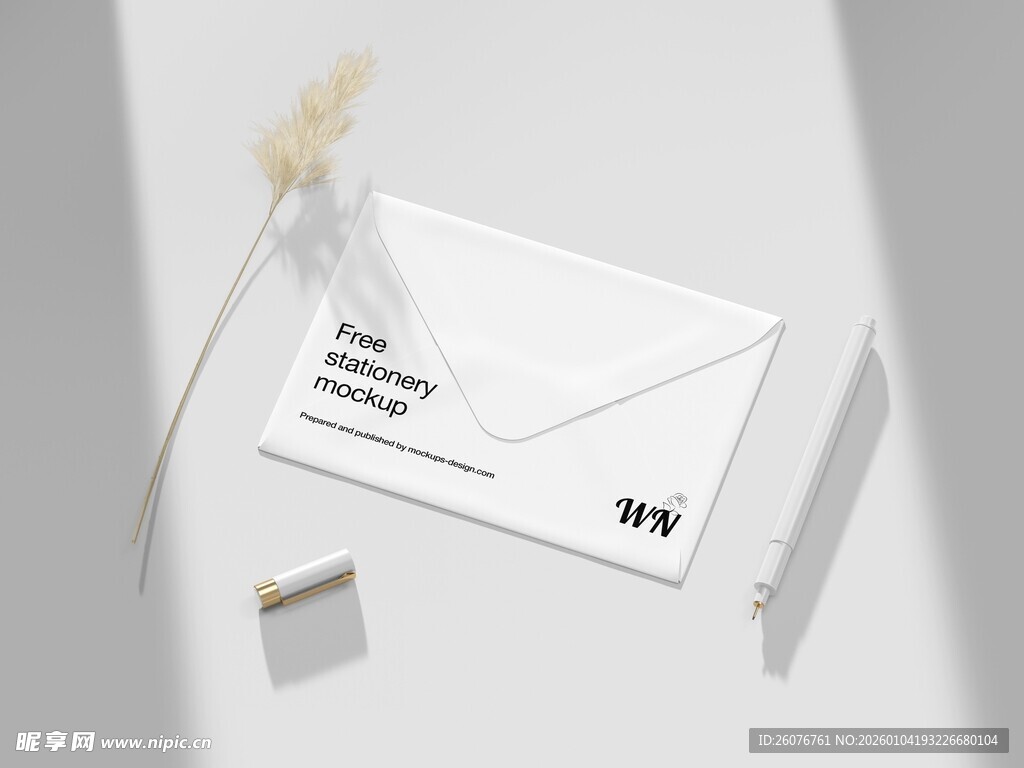 高档邀请函VI样机效果图 图片