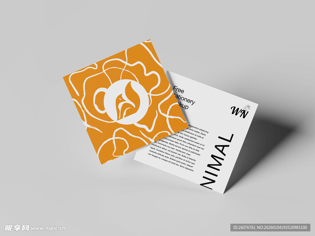 高档邀请函VI样机效果图 图片