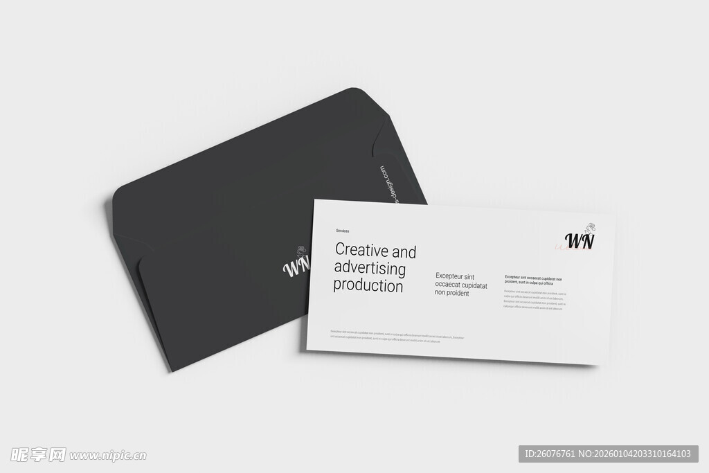 高档邀请函VI样机效果图 图片