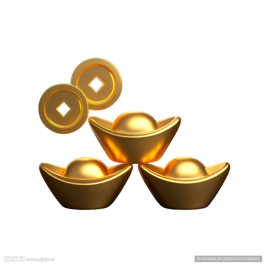 金元宝与古钱币组合