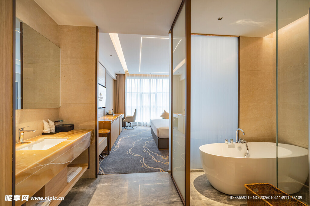 现代简约风格豪华酒店浴室