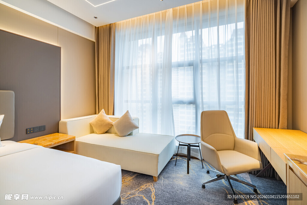 现代简约风酒店客房