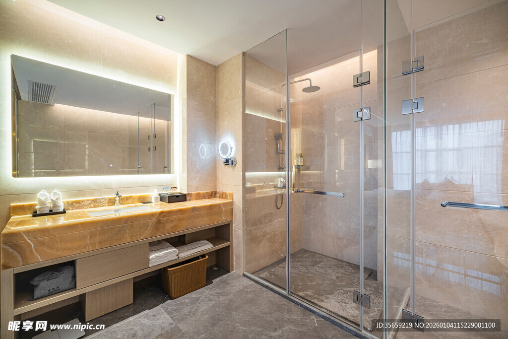 现代简约风格的酒店浴室