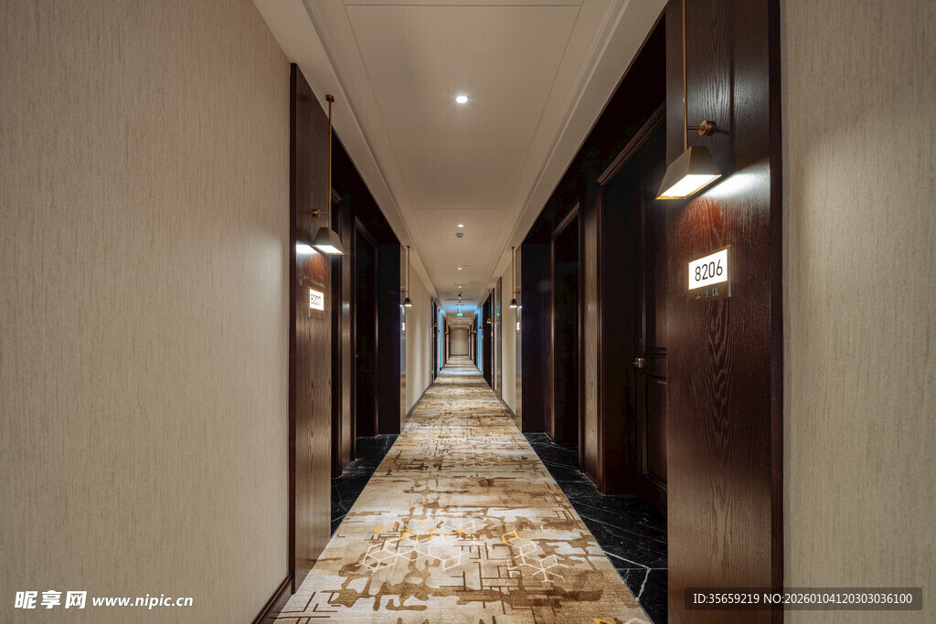 现代风格酒店走廊过道