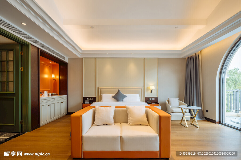 豪华现代风格卧室室内景观