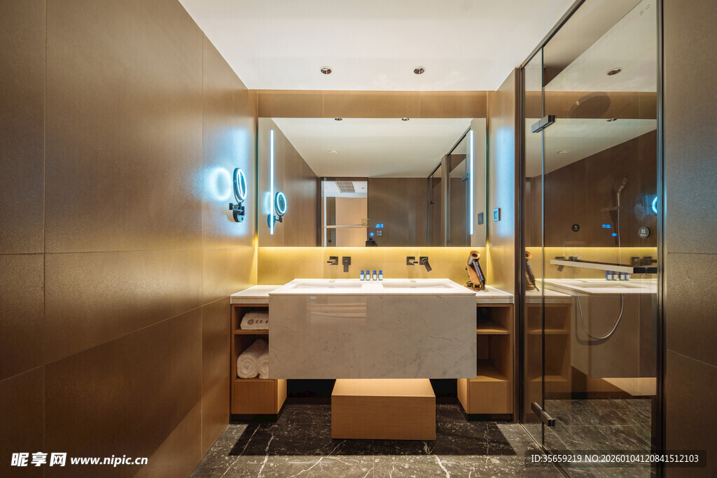 现代豪华浴室走廊设计