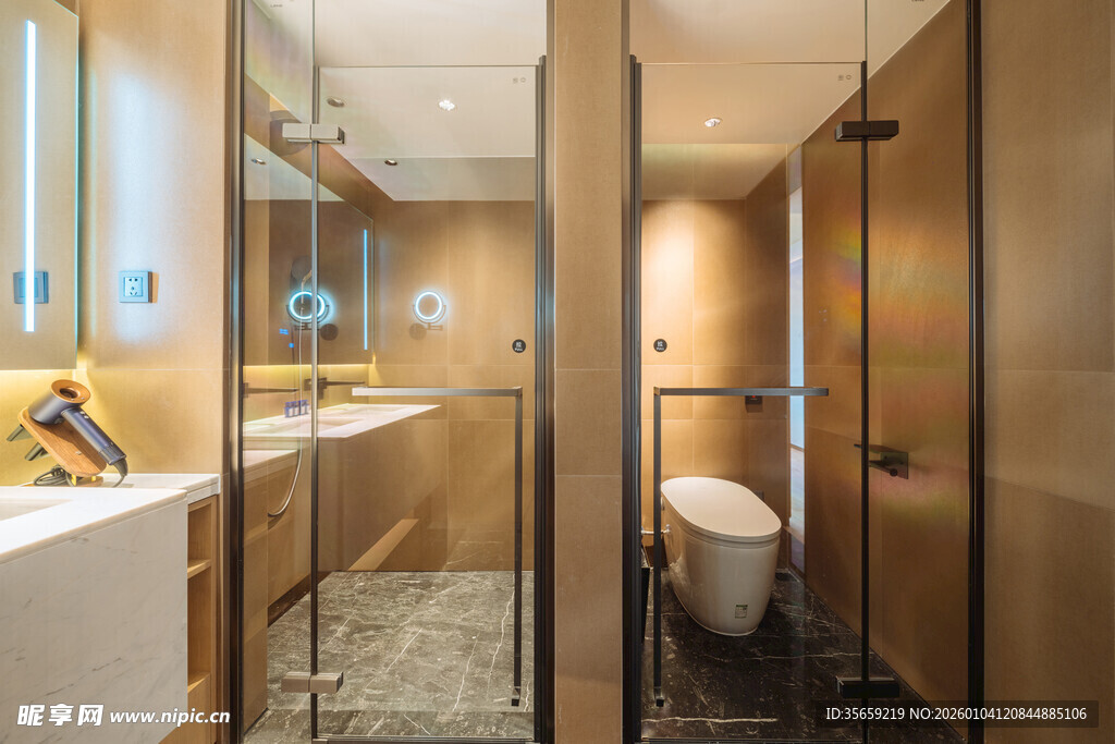 现代简约风格的豪华卫生间