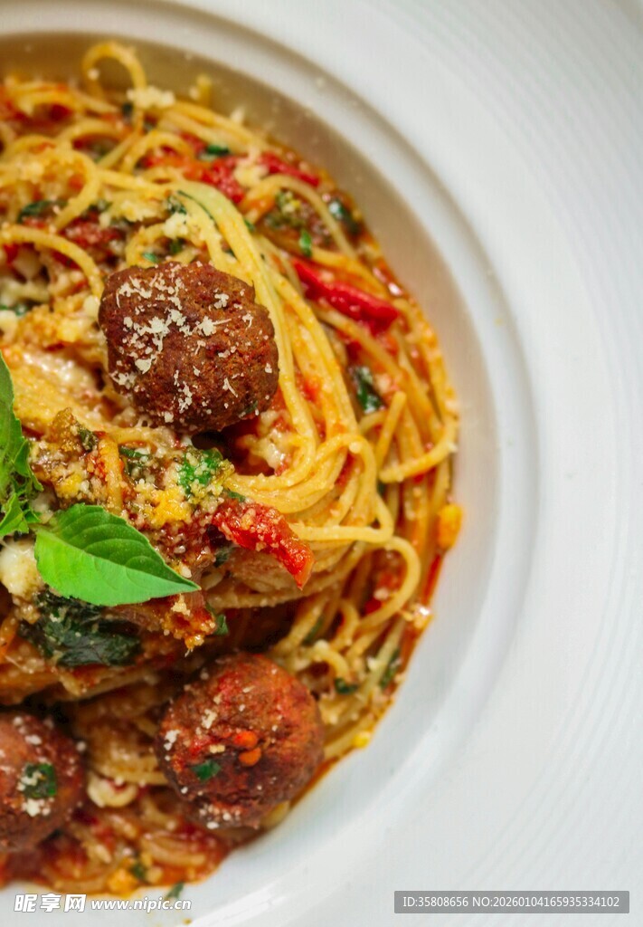 美味肉丸意大利面