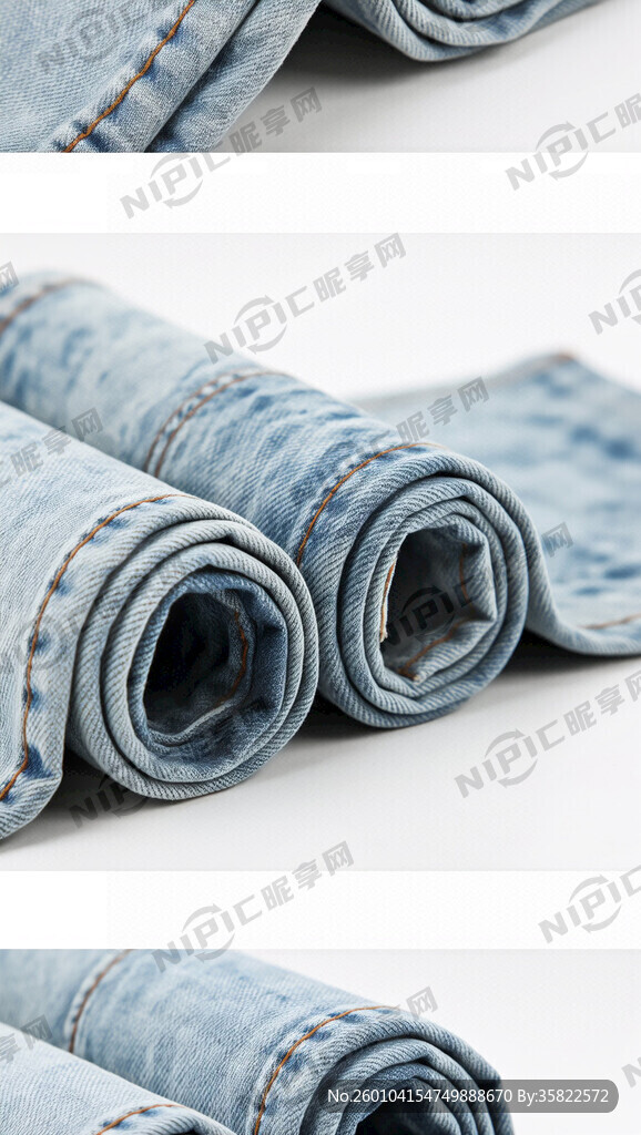 浅牛仔晕染扎染水洗纹理