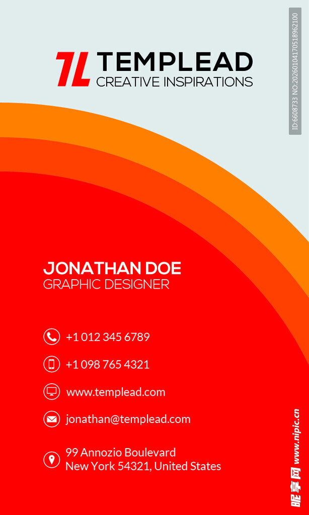 橙色商务风简洁模板