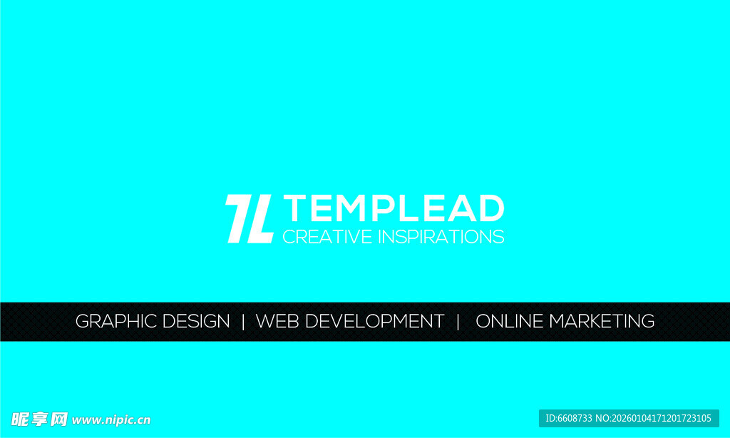 品牌蓝底标志展示