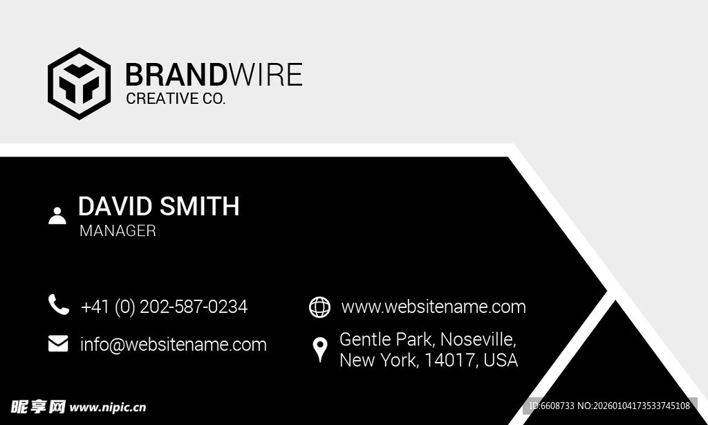 现代简约风商务名片模板