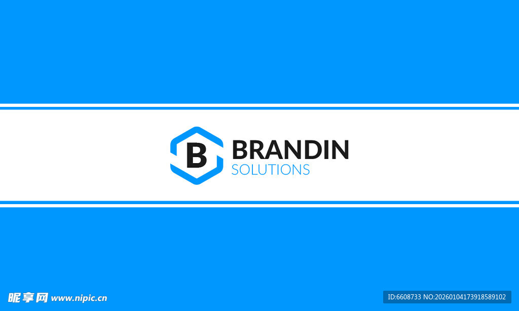 蓝色背景品牌标识展示