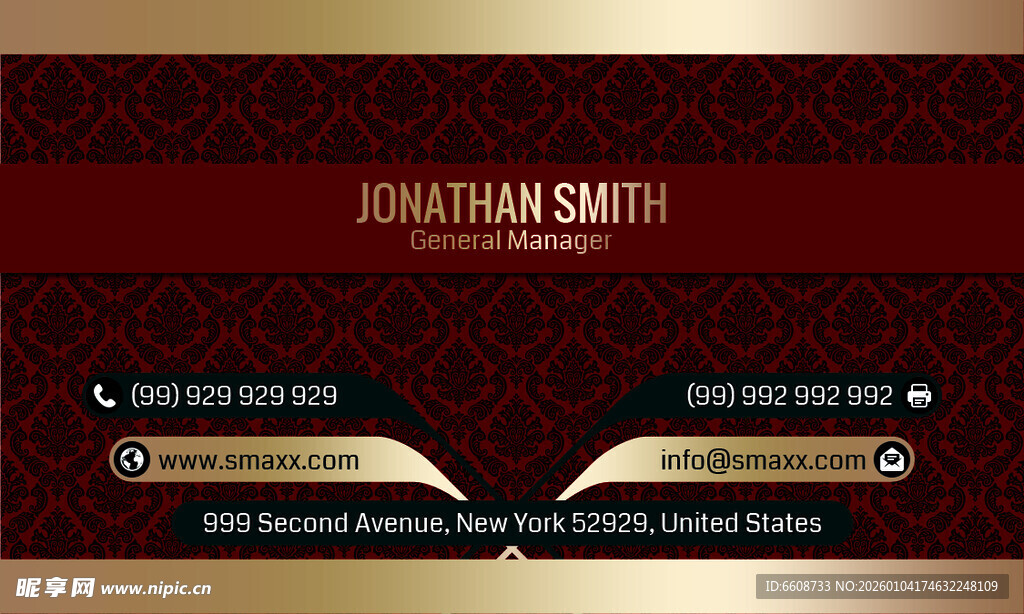 奢华商务名片模板