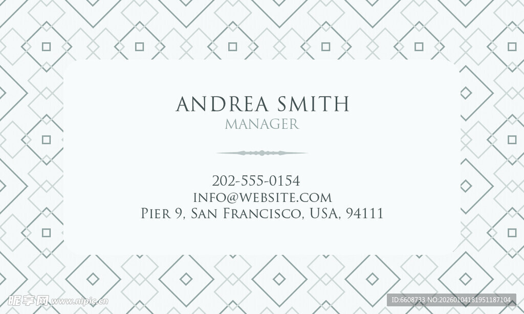 简约几何图案名片设计