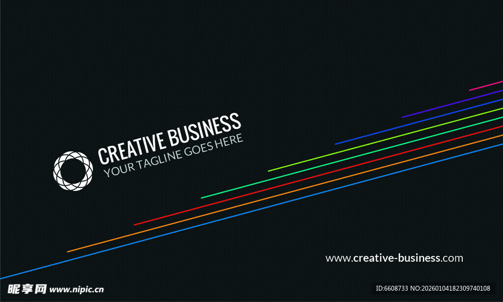 创意商业多彩线条背景