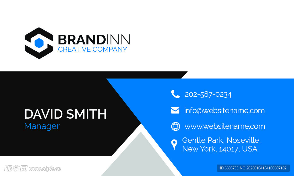 现代商务名片设计示例