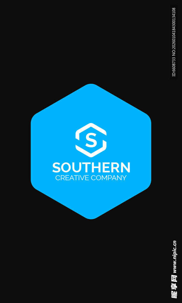 南方公司蓝色六边形标志
