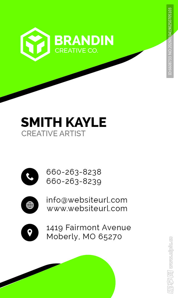 简约商务风名片模板