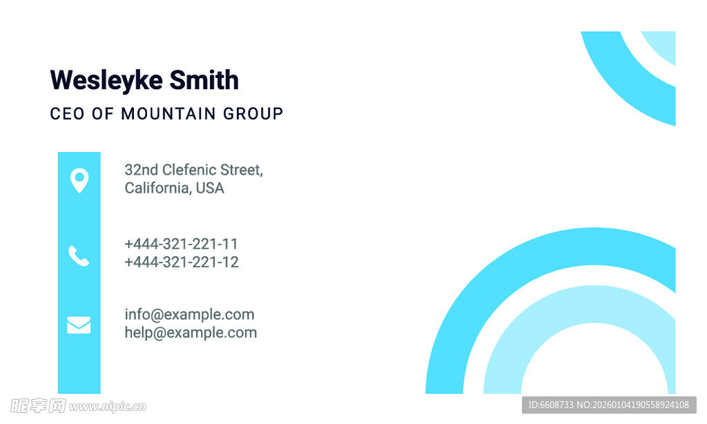 简约风格个人名片设计