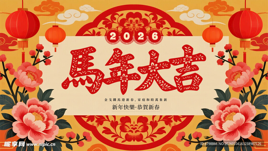 金驾欢年贺岁喜庆画面 元旦海报