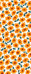 橙色花卉图案背景纹理