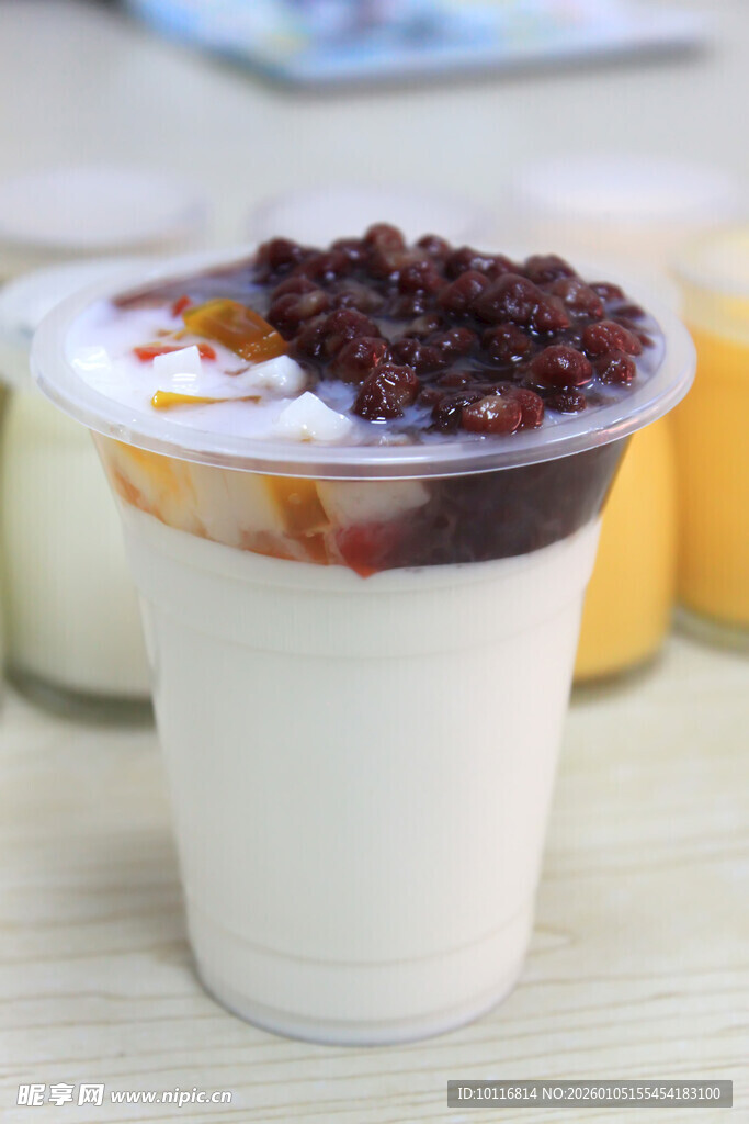 红豆酸奶杯