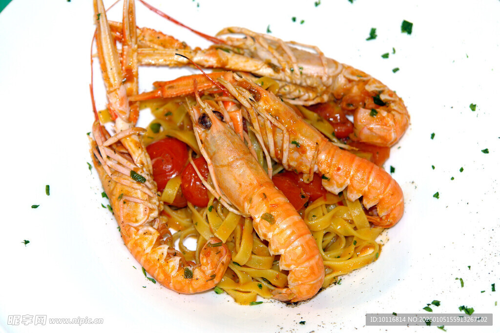 鲜虾意面